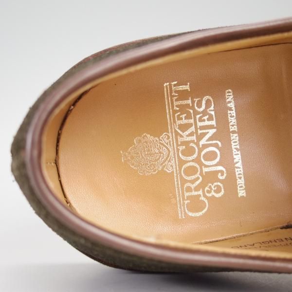 極美品★クロケット&ジョーンズ 6E【ダイナイトソール仕様★SEDGEMOOR/335ラスト】プレーントゥ/スエード/メンズ/Crockett&Jones★e147