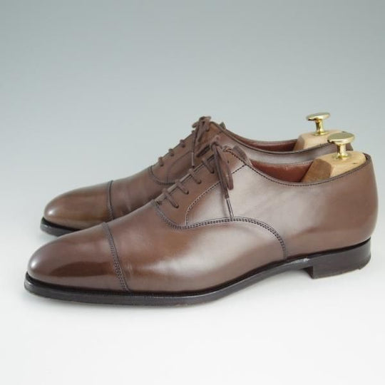 美品★クロケット&ジョーンズ 7E【定価￥96,120-★オードリー/AUDLEY】ハンドグレードライン/337ラスト/茶/メンズ/Crockett&Jones★e148