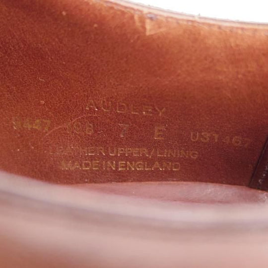 美品★クロケット&ジョーンズ 7E【定価￥96,120-★オードリー/AUDLEY】ハンドグレードライン/337ラスト/茶/メンズ/Crockett&Jones★e148