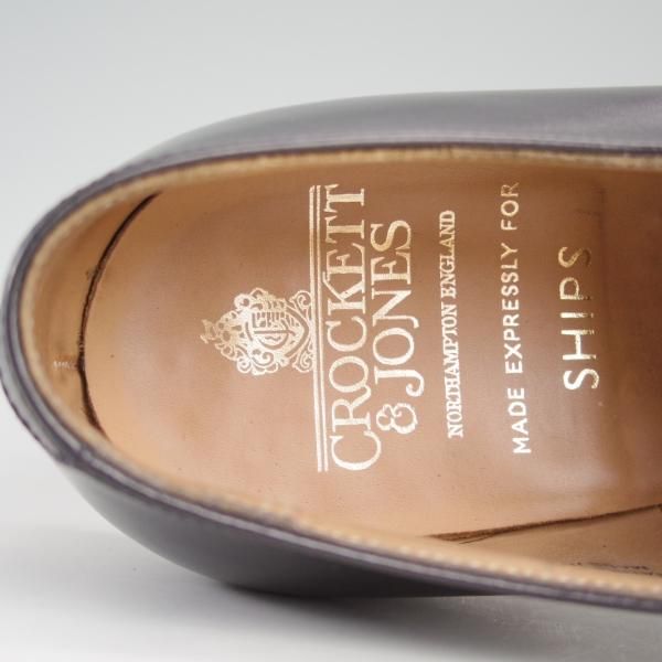 美品★クロケット&ジョーンズ 7E【定価￥82,080-★SHIPS別注/ストレートチップ】RADSTOCK/341ラスト/黒/シップス/Crockett&Jones★e156