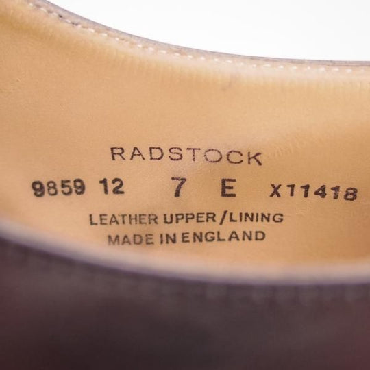 美品★クロケット&ジョーンズ 7E【定価￥82,080-★SHIPS別注/ストレートチップ】RADSTOCK/341ラスト/黒/シップス/Crockett&Jones★e156