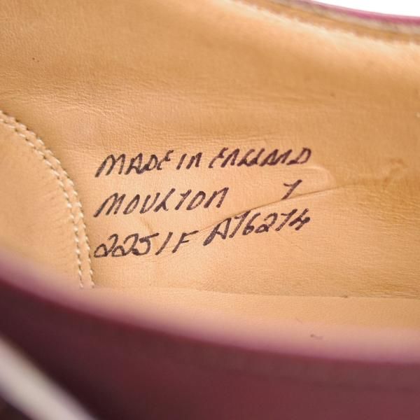 未使用★(英)チーニー 7F【★ロングストラップモンク/Moulton】225ラスト/サイドモンク/カーフ/赤茶/メンズ/CHEANEY★e157