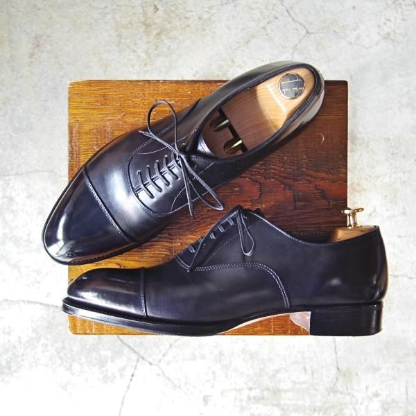 美品★シェットランドフォックス SIZE 7.5【定価￥64,800-★ケンジントンシリーズ/3013SF】ストレートチップ/黒/Shetlandfox★e161