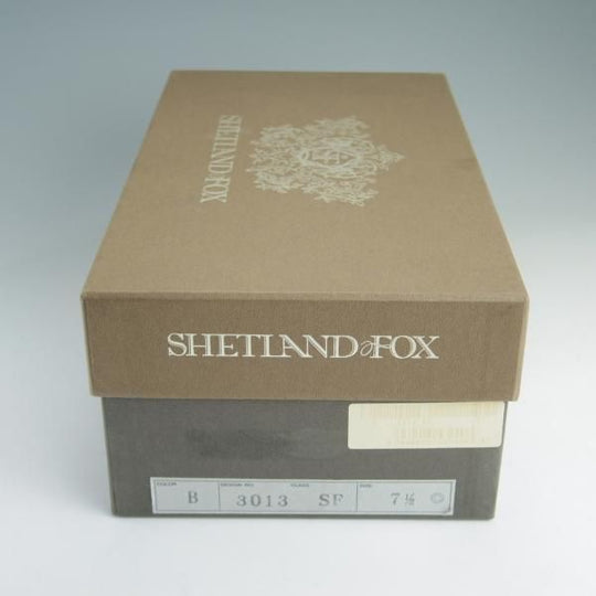 美品★シェットランドフォックス SIZE 7.5【定価￥64,800-★ケンジントンシリーズ/3013SF】ストレートチップ/黒/Shetlandfox★e161