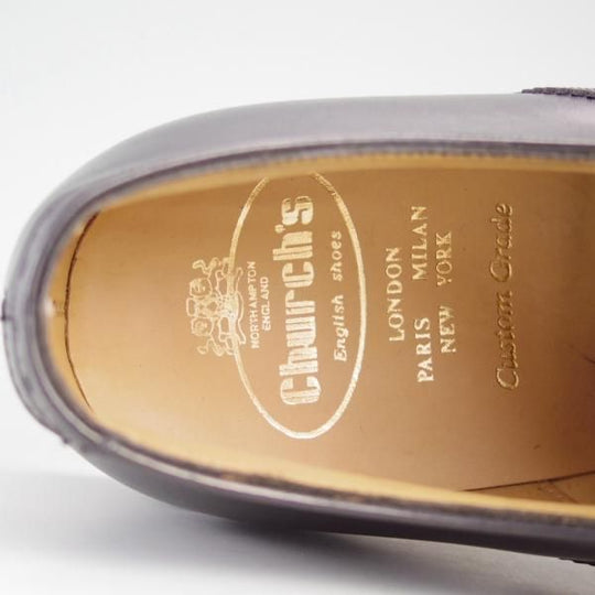 未使用★チャーチ 80F/UK8【最上級★ロイヤルコレクション/002ラスト】EDWARD/4都市ロゴ/セミブローグ/カーフ/黒/メンズ/Church's★e162