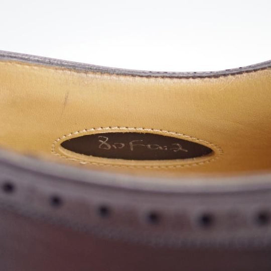 未使用★チャーチ 80F/UK8【最上級★ロイヤルコレクション/002ラスト】EDWARD/4都市ロゴ/セミブローグ/カーフ/黒/メンズ/Church's★e162