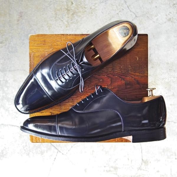 極上★チャーチ 85F/UK8.5【★ストレートチップ/136ラスト/DUBAI】5都市ロゴ/カーフ/黒/メンズ/Church's★e164