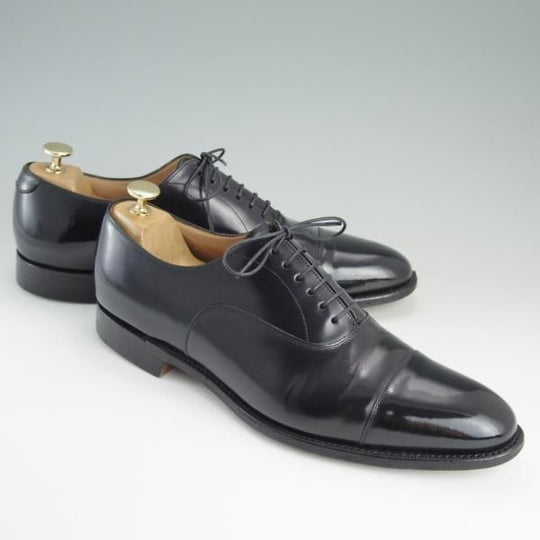 極上★チャーチ 85F/UK8.5【★ストレートチップ/136ラスト/DUBAI】5都市ロゴ/カーフ/黒/メンズ/Church's★e164