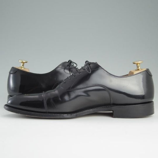 極上★チャーチ 85F/UK8.5【★ストレートチップ/136ラスト/DUBAI】5都市ロゴ/カーフ/黒/メンズ/Church's★e164