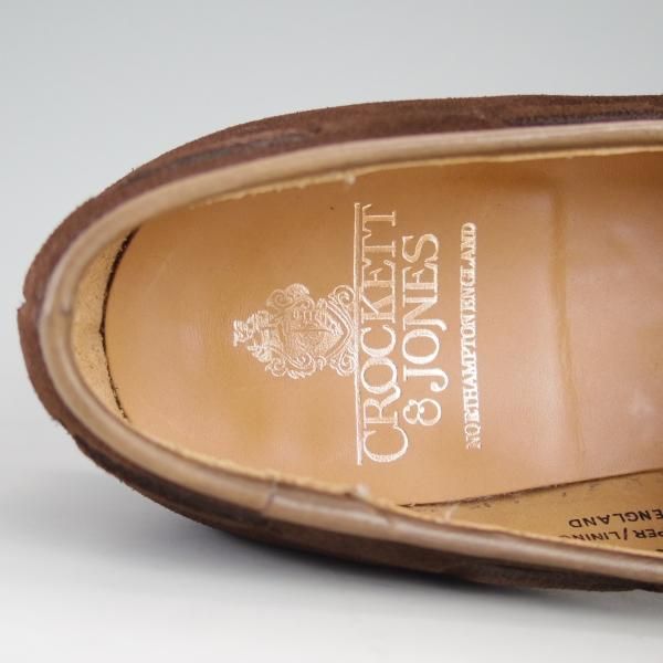 美品★クロケット&ジョーンズ 6.5E【★キャベンディッシュ2/CAVENDISH 2】325ラスト/タッセルローファー/スエード/Crockett&Jones★e165