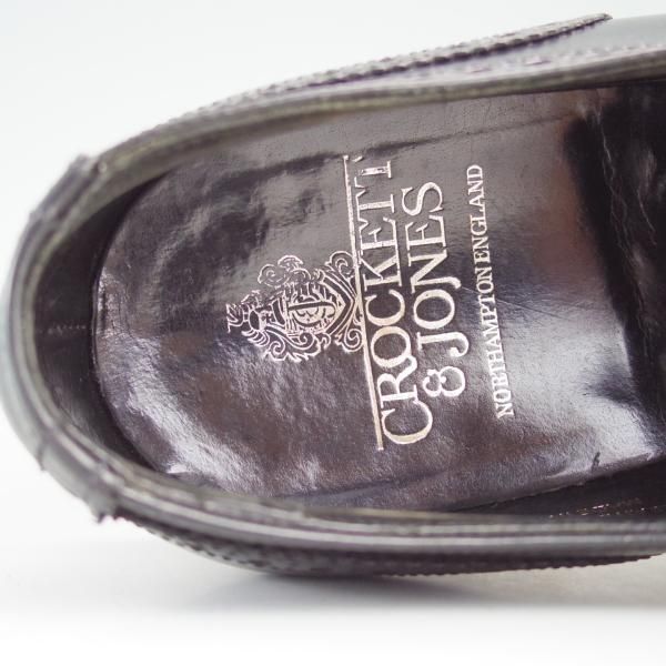 美品★クロケット&ジョーンズ 7E【定価￥85,320-★COVENTRY/セミブローグ】341ラスト/カーフ/黒/メンズ/Crockett&Jones★e167