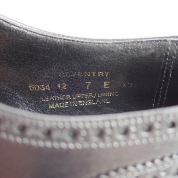 美品★クロケット&ジョーンズ 7E【定価￥85,320-★COVENTRY/セミブローグ】341ラスト/カーフ/黒/メンズ/Crockett&Jones★e167