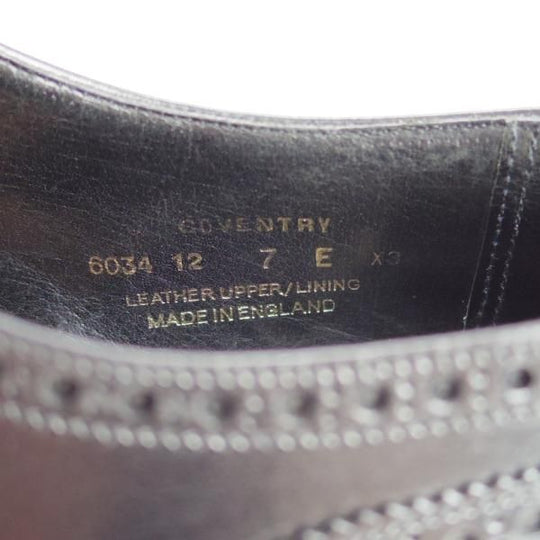 美品★クロケット&ジョーンズ 7E【定価￥85,320-★COVENTRY/セミブローグ】341ラスト/カーフ/黒/メンズ/Crockett&Jones★e167