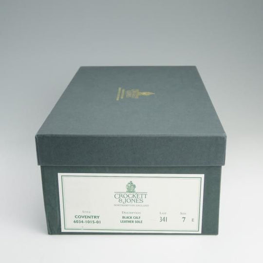 美品★クロケット&ジョーンズ 7E【定価￥85,320-★COVENTRY/セミブローグ】341ラスト/カーフ/黒/メンズ/Crockett&Jones★e167