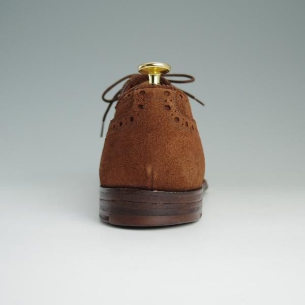 極上★(英)グレンソン 8.5D【最上級★マスターピース/ポールスチュアート別注】セミブローグ/スエード/茶/Stuart's Choice/GRENSON★e168