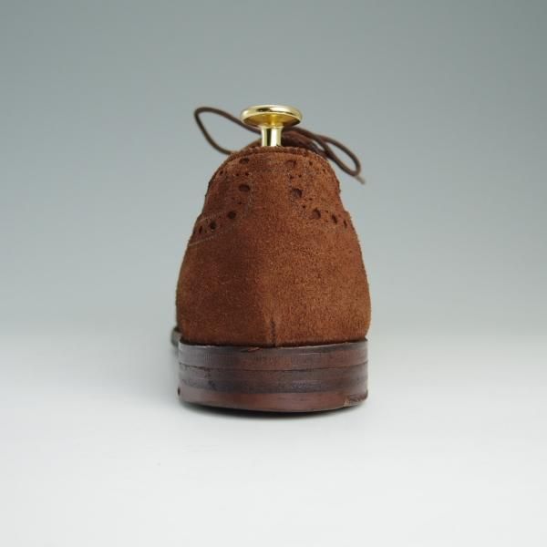 極上★(英)グレンソン 8.5D【最上級★マスターピース/ポールスチュアート別注】セミブローグ/スエード/茶/Stuart's Choice/GRENSON★e168