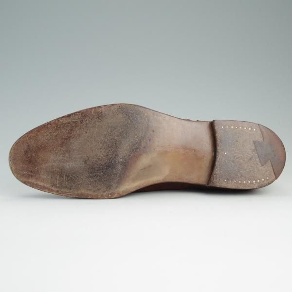 極上★(英)グレンソン 8.5D【最上級★マスターピース/ポールスチュアート別注】セミブローグ/スエード/茶/Stuart's Choice/GRENSON★e168