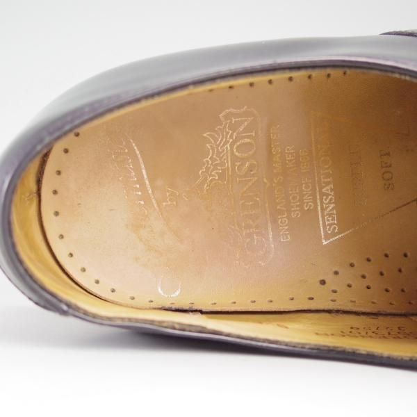 ★(英)グレンソン 8.5EF【貴重★Feather Master/フルブローグ】6573-01/ポリッシュレザー/黒/メンズ/GRENSON★e169