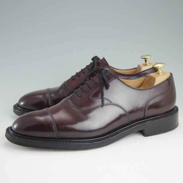 美品★チャーチ 85G/UK8.5【定価￥154,440-★コードバン仕様/ストレートチップ/LANCASTER】173ラスト/5都市ロゴ/赤茶/メンズ/Church's★e178