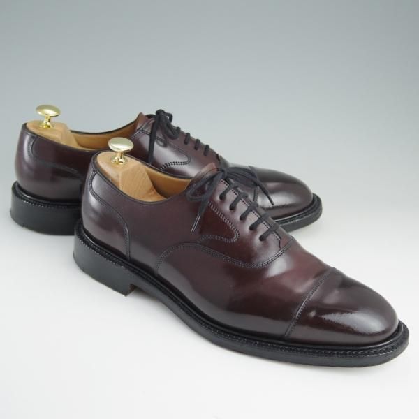 美品★チャーチ 85G/UK8.5【定価￥154,440-★コードバン仕様/ストレートチップ/LANCASTER】173ラスト/5都市ロゴ/赤茶/メンズ/Church's★e178