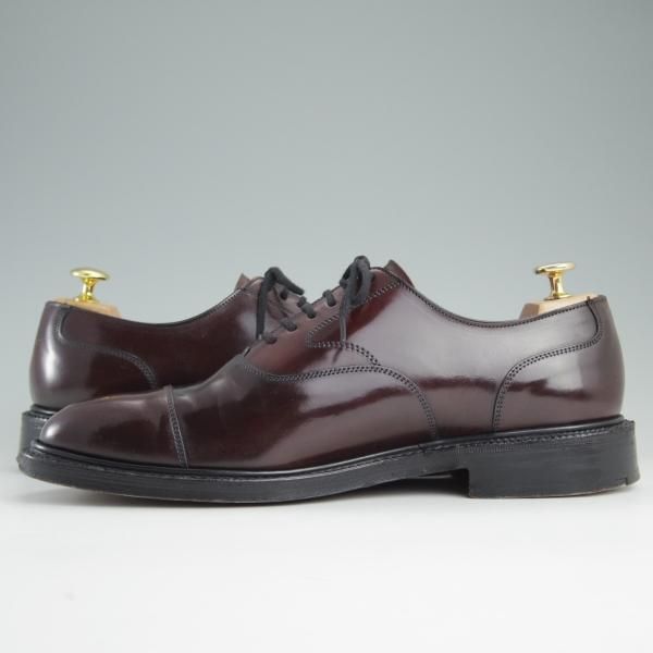 美品★チャーチ 85G/UK8.5【定価￥154,440-★コードバン仕様/ストレートチップ/LANCASTER】173ラスト/5都市ロゴ/赤茶/メンズ/Church's★e178