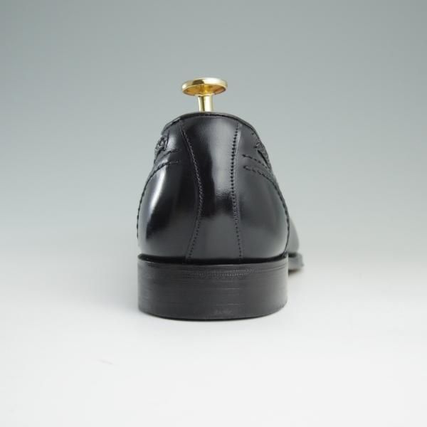 極美品★(英)チーニー 7.5F【定価￥73,440-★タッセルローファー/HUGH】214ラスト/スリッポン/カーフ/黒/メンズ/CHEANEY★e180