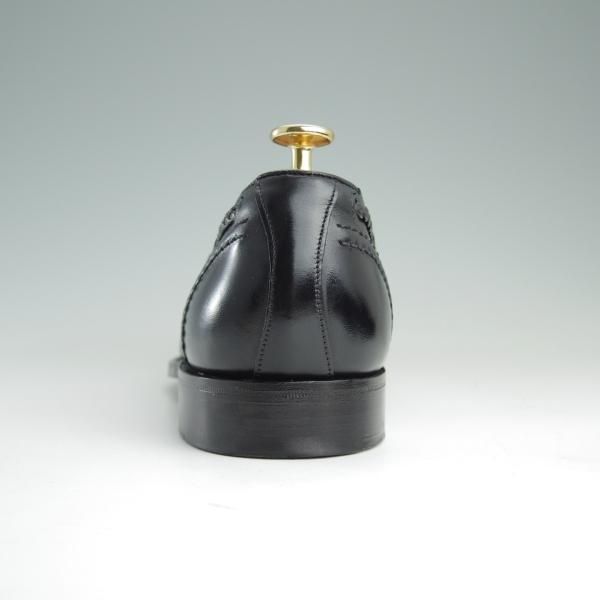 極美品★(英)チーニー 7.5F【定価￥73,440-★タッセルローファー/HUGH】214ラスト/スリッポン/カーフ/黒/メンズ/CHEANEY★e180