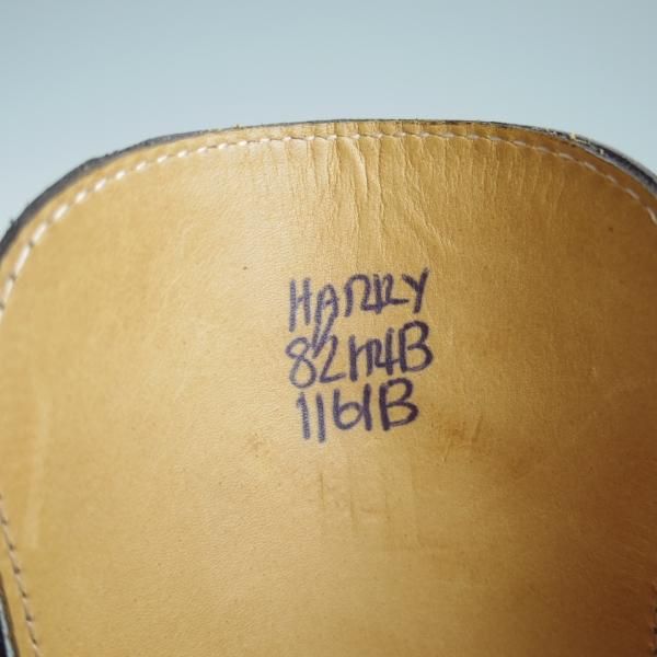 美品★ジョンロブ製 UK8.5【貴重★エルメス別注/HERMES】HARRY/H413ラスト/ストレートチップ/ミュージアムカーフ/茶/メンズ/JOHN LOBB★e182