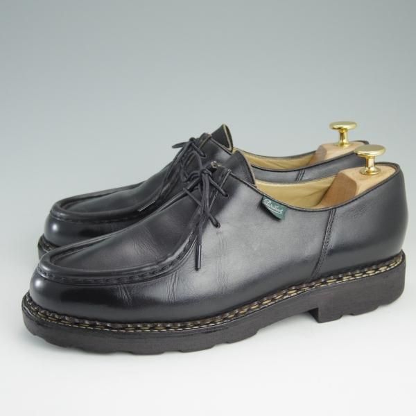 極上★パラブーツ SIZE 41【★ミカエル/MICHAEL】チロリアンシューズ/NOIR/黒/リスレザー/メンズ/マルシェソール/Paraboot★e183