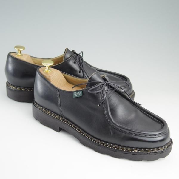 極上★パラブーツ SIZE 41【★ミカエル/MICHAEL】チロリアンシューズ/NOIR/黒/リスレザー/メンズ/マルシェソール/Paraboot★e183