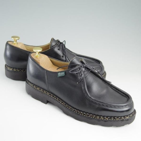 極上★パラブーツ SIZE 41【★ミカエル/MICHAEL】チロリアンシューズ/NOIR/黒/リスレザー/メンズ/マルシェソール/Paraboot★e183