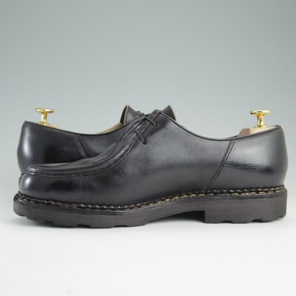 極上★パラブーツ SIZE 41【★ミカエル/MICHAEL】チロリアンシューズ/NOIR/黒/リスレザー/メンズ/マルシェソール/Paraboot★e183