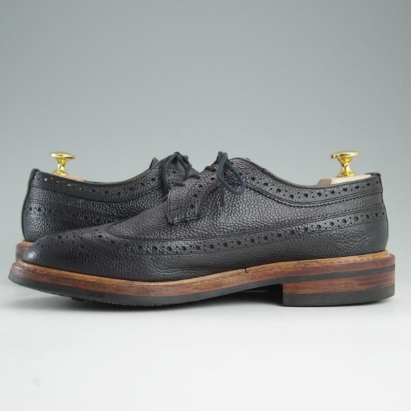 美品★トリッカーズ SIZE 7【ダイナイトソール仕様★フルブローグ/M5164】カントリー短靴/グレインレザー/黒/メンズ/Tricker's★e186