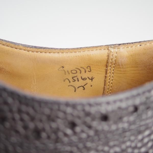 美品★トリッカーズ SIZE 7【ダイナイトソール仕様★フルブローグ/M5164】カントリー短靴/グレインレザー/黒/メンズ/Tricker's★e186