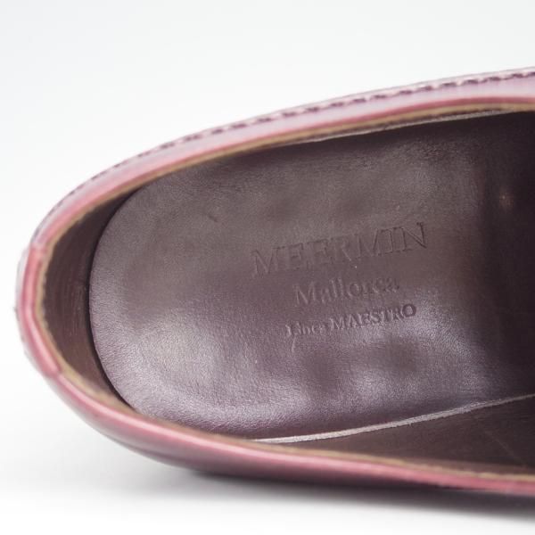 極上★(スペイン製)MEERMIN/メルミン SIZE 5.5 【★グッドイヤーウェルテッド製法/サイドレース】カーフ/赤茶/メンズ★e187