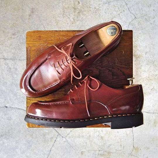 極上★パラブーツ SIZE 7.5【定価￥70,200-★シャンボード/CHAMBORD】マロン/MARRON/リスレザー/TEXソール/Uチップ/茶/Paraboot★e197