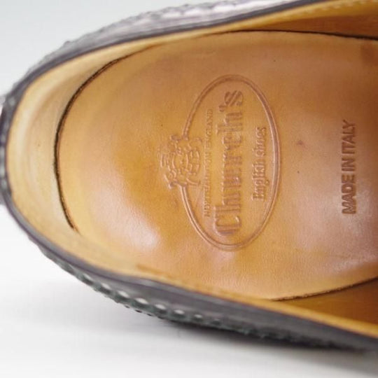 極上★チャーチ(レディース) SIZE 35.5【★バーウッド/BURWOOD 3W】フルブローグ/ウイングチップ/カーフ×パテント/白×黒/Church's★e198