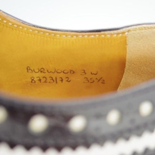 極上★チャーチ(レディース) SIZE 35.5【★バーウッド/BURWOOD 3W】フルブローグ/ウイングチップ/カーフ×パテント/白×黒/Church's★e198