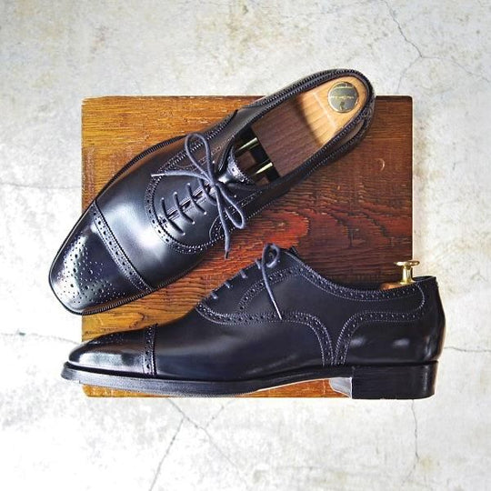 美品★OTSUKA M-5/オーツカエムファイブ 26EE【モデル定価￥48,600-★M5-310/セミブローグ】B-715ラスト/カーフ/黒/メンズ★e204