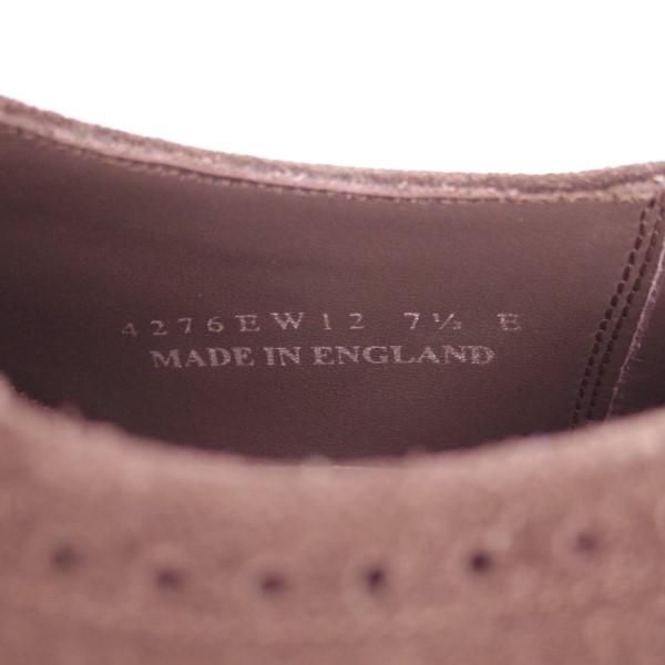 未使用★(英)バーカー 7.5E【貴重★ダイナイトソール仕様/フルブローグ】スエード/濃茶/メンズ/BARKER★e205