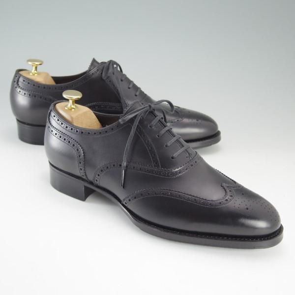 ほぼ未使用★三陽山長 SIZE 7.5【定価￥75,600-★鷲六郎/R2010ラスト】SHUROKURO/フルブローグ/カーフ/黒/メンズ/SanyoYamacho★e206