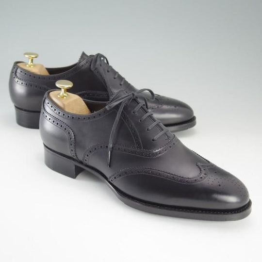 ほぼ未使用★三陽山長 SIZE 7.5【定価￥75,600-★鷲六郎/R2010ラスト】SHUROKURO/フルブローグ/カーフ/黒/メンズ/SanyoYamacho★e206