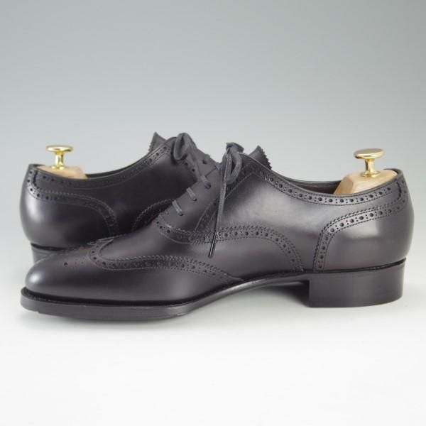 ほぼ未使用★三陽山長 SIZE 7.5【定価￥75,600-★鷲六郎/R2010ラスト】SHUROKURO/フルブローグ/カーフ/黒/メンズ/SanyoYamacho★e206