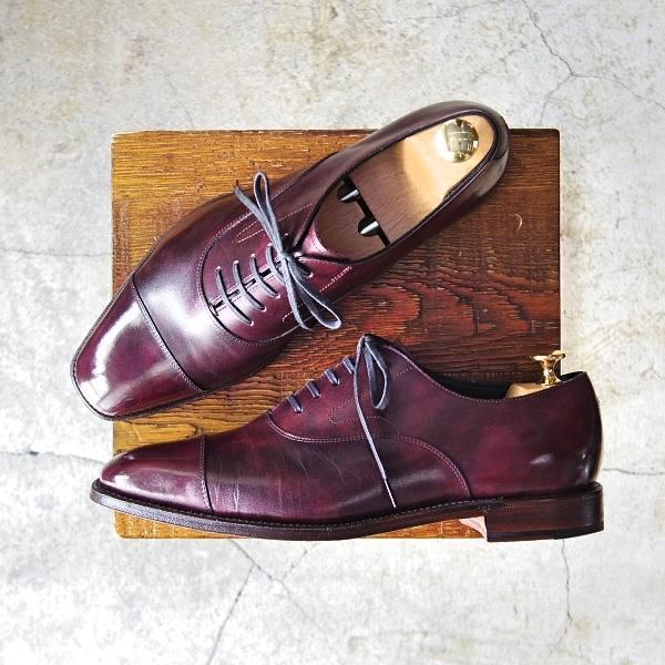 美品★シェットランドフォックス SIZE 7.5【定価￥54,600-★ブリストルシリーズ/3083】ストレートチップ/カーフ/赤茶/Shetlandfox★e207