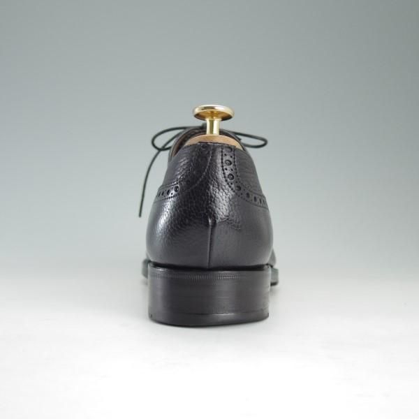 極上★(スペイン製)カルミナ SIZE 6【モデル定価￥71,280-★セミブローグ/10051】RAINラスト/グレインレザー/黒/メンズ/CARMINA★e208