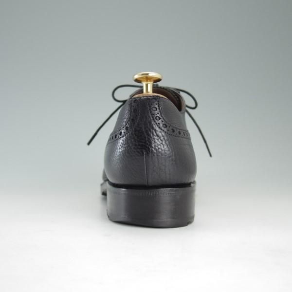 極上★(スペイン製)カルミナ SIZE 6【モデル定価￥71,280-★セミブローグ/10051】RAINラスト/グレインレザー/黒/メンズ/CARMINA★e208