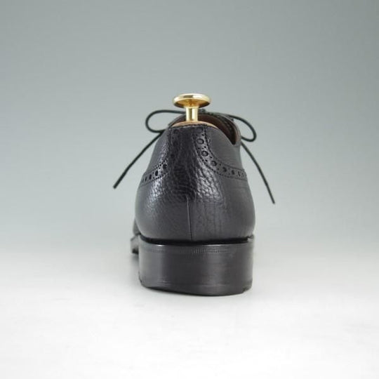 極上★(スペイン製)カルミナ SIZE 6【モデル定価￥71,280-★セミブローグ/10051】RAINラスト/グレインレザー/黒/メンズ/CARMINA★e208