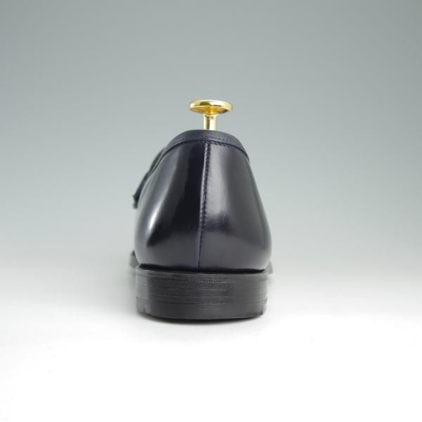 極美品★クロケット&ジョーンズ 8E【貴重★紺色/コードバン仕様/ネイビー/HARVARD】314ラスト/コインローファー/Crockett&Jones★e209