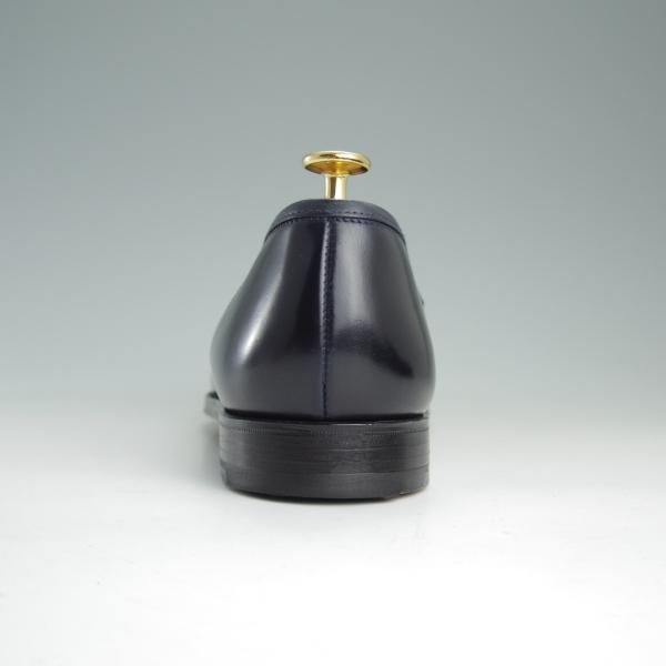 極美品★クロケット&ジョーンズ 8E【貴重★紺色/コードバン仕様/ネイビー/HARVARD】314ラスト/コインローファー/Crockett&Jones★e209