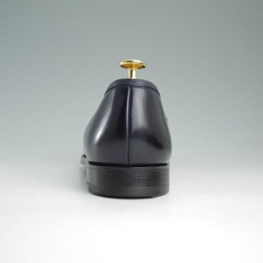 極美品★クロケット&ジョーンズ 8E【貴重★紺色/コードバン仕様/ネイビー/HARVARD】314ラスト/コインローファー/Crockett&Jones★e209